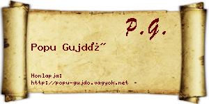 Popu Gujdó névjegykártya